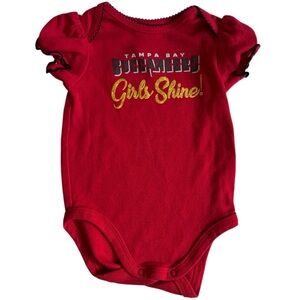 NFL Red Tampa Bay Buccaneers Baby Bodysuit Girls Size 0-3M